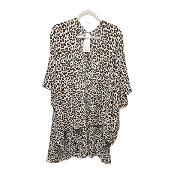 Time and Tru Leopard Print Cardigan - Picture 1 of 3